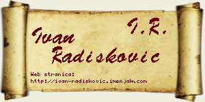 Ivan Radišković vizit kartica